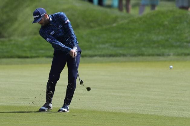 Calluom Tarren hits his second shot on the 6th hole during the first round of the 2023 PGA, Golf Herren Championship at Oakwood Country Club in Rochester,New York on Thursday, May 18, 2023.  PGA20230518116 AARONxJOSEFCZYK