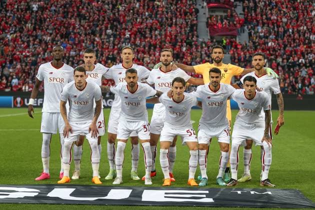 Germany, Leverkusen, 18.05.2023, BayArena, Bayer 04 Leverkusen - AS Rom - Uefa Europa Leaque, AS Rom teamphoto Leverkusen BayArena North Rhine-Westfalia Germany