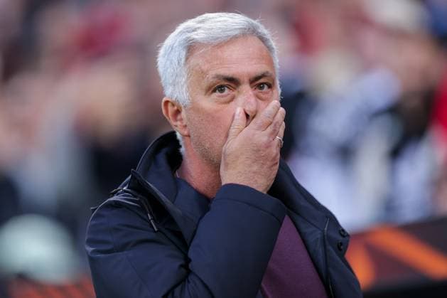 18.05.2023, Fussball, Saison 2022 2023, UEFA Europa League, Halbfinale, UEL, Bayer 04 Leverkusen - AS Rom, Cheftrainer Jose Mourinho (AS Rom), Leverkusen BayArena NRW Deutschland xRHR-FOTO DEx Copyright: RHR-FOTO DennisxEwertx RHR-FOTO DE