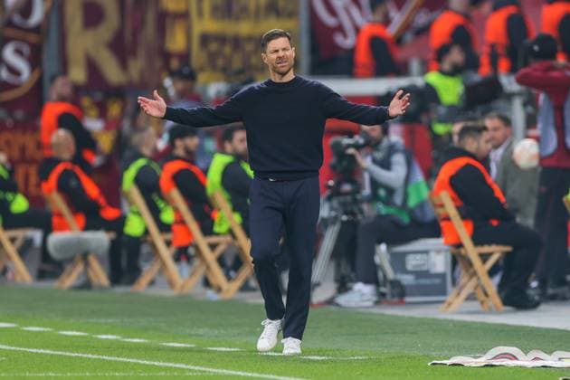 18.05.2023, Fussball, Saison 2022 2023, UEFA Europa League, Halbfinale, UEL, Bayer 04 Leverkusen - AS Rom, Cheftrainer Xabi Alonso (Bayer 04 Leverkusen), Leverkusen BayArena NRW Deutschland xRHR-FOTO DEx Copyright: RHR-FOTO DennisxEwertx RHR-FOTO DE
