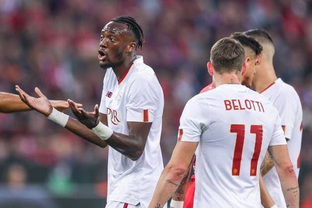 Sport Bilder des Tages 18.05.2023, Fussball, Saison 2022 2023, UEFA Europa League, Halbfinale, UEL, Bayer 04 Leverkusen - AS Rom, Tammy Abraham (AS Rom), Leverkusen BayArena NRW Deutschland xRHR-FOTO DEx Copyright: RHR-FOTO DennisxEwertx RHR-FOTO DE