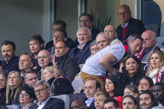 18.05.2023, Fussball, Saison 2022 2023, UEFA Europa League, Halbfinale, UEL, Bayer 04 Leverkusen - AS Rom, Rudi Völler, Leverkusen BayArena NRW Deutschland xRHR-FOTO DEx Copyright: RHR-FOTO DennisxEwertx RHR-FOTO DE