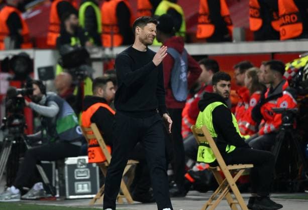 Trainer Xabi Alonso (Bayer 04 Leverkusen) 18.05.2023, Fussball Europa League, Saison 2022 23, Halbfinale Rückspiel, Bayer 04 Leverkusen - AS Rom Leverkusen BayArena Nordrhein Westfalen Deutschland