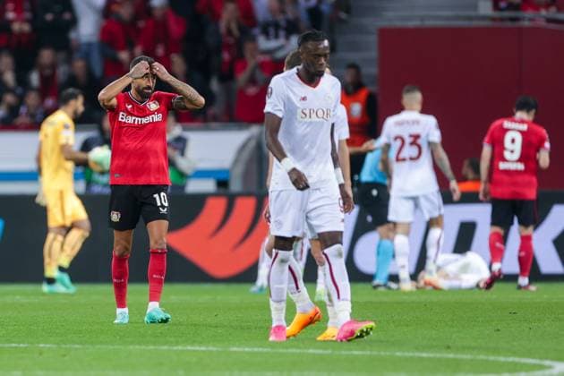 18.05.2023, Fussball, Saison 2022 2023, UEFA Europa League, Halbfinale, UEL, Bayer 04 Leverkusen - AS Rom, Kerem Demirbay (Bayer 04 Leverkusen), Leverkusen BayArena NRW Deutschland xRHR-FOTO DEx Copyright: RHR-FOTO DennisxEwertx RHR-FOTO DE