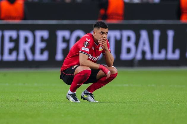18.05.2023, Fussball, Saison 2022 2023, UEFA Europa League, Halbfinale, UEL, Bayer 04 Leverkusen - AS Rom, Nadiem Amiri (Bayer 04 Leverkusen), Leverkusen BayArena NRW Deutschland xRHR-FOTO DEx Copyright: RHR-FOTO DennisxEwertx RHR-FOTO DE