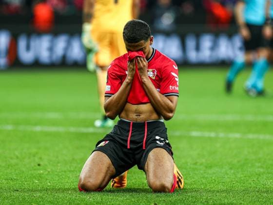 Amine Adli (Bayer 04 Leverkusen, 21) unzufrieden, enttäuscht enttaeuscht, GER, Bayer 04 Leverkusen vs. AS Rom, UEFA Europa League 2022 23, Halbfinale - Rückspiel, 18.05.2023, GER, Bayer 04 Leverkusen vs. AS Rom, UEFA Europa League 2022 23, Halbfinale - Rückspiel, 18.05.2023, Foto: Eibner-Pressefoto Gabriel Boia Leverkusen Copyright: xGabrielxBoiax EP_EER