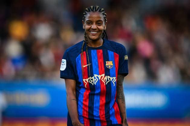 Spanish football Primeira Division Women match - Bercelona Fem vs Real Madrid Fem Geyse Ferreira FC Barcelona, Barca Fem) during a Liga F match between FC Barcelona Femeni - Real Madrid Fem at Estadi Johan Cruyff, in Barcelona, Spain on March 25, 2023. (Photo Felipe Mondino) Barcelona Johan Cruyff Stadium Spain Copyright: xFelipexMondinox xLiveMediax