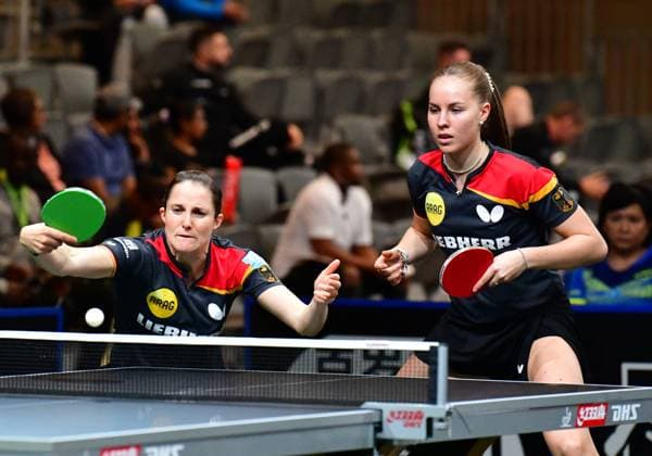 Bilder des Jahres 2023, Sport 05 Mai Sport Themen der Woche KW20 Sport Bilder des Tages Annett KAUFMANN und Sabine WINTER, Deutschland, SV Böblingen TSV Schwabhausen, bei den Tischtennis-Weltmeisterschaften in Durban, Südafrika. Annett KAUFMANN and Sabine WINTER, Germany, SV Böblingen TSV Schwabhausen, at the World Table tennis, Tischtennis Championsh Annett KAUFMANN und Sabine WINTER, Deutschland, SV Böblingen TSV Schwabhausen, bei den Tischtennis-Weltmeisterschaften in Durban, Südafrika. Annett KAUFMANN and Sabine WINTER, Germany, SV Böblingen TSV Schwabhausen, at the World Table Tennis Championships in Durban, South Africa. Durban ICC Durban, International Conven Südafrika, South Africa *** Annett KAUFMANN and Sabine WINTER, Germany, SV Böblingen TSV Schwabhausen, at the World Table Tennis Championships in Durban, South Africa Annett KAUFMANN and Sabine WINTER, Germany, SV Böblingen TSV Schwabhausen, at the World Table Tennis Championsh Annett KAUFMANN and Sabine WINTER, Germany, SV Böblingen TSV Schwabhausen, at the World Table Tennis Championships in Durban, South Africa Annett KAUFMANN and Sabine WINTER, Germany, SV Böblingen TSV Schwabhausen, at the World Table Tennis Championships in Durban, South Africa Durban ICC Durban, International Conven South Africa, South Africa