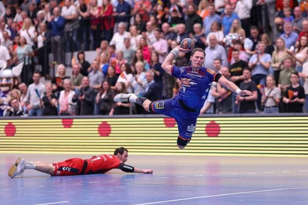 Tobias Heinzelmann (HBW Balingen-Weilstetten, 28)¨¨HBW Balingen-Weilstetten vs. SG BBM Bietigheim, Handball, 2. Bundesliga, 35.Spieltag, Spielzeit 2022 2023, 20.05.2023, ¨¨ HBW Balingen-Weilstetten vs. SG BBM Bietigheim, Handball, 2. Bundesliga, 35.Spieltag, Spielzeit 2022 2023, 20.05.2023 Balingen