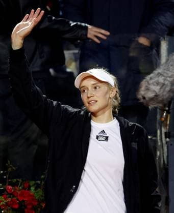 May 20, 2023, ROME: Elena Rybakina of Kazakhstan celebrates after winning her women s singles final match against Anhelina Kalinina of Ukraine (not pictured) at the Italian Open tennis tournament in Rome, Italy, 20 May 2023. ANSA FABIO FRUSTACI ROME - ZUMAa110 20230520_zaf_a110_144 Copyright: xFabioxFrustacix