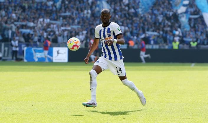 Dodi Lukebakio Einzelbild Freisteller Aktion Fußball Fussball DFL Bundesliga Herren 33.Spieltag Saison 2022 2023 20.05.2023 Hertha BSC Berlin vs. VfL Bochum DFL regulations prohibit any use of photographs as image sequences and or quasi-video *** Dodi Lukebakio single image crop action sports football soccer DFL Bundesliga men 33 matchday season 2022 2023 20 05 2023 Hertha BSC Berlin vs VfL Bochum DFL regulations prohibit any use of photographs as image sequences and or quasi video