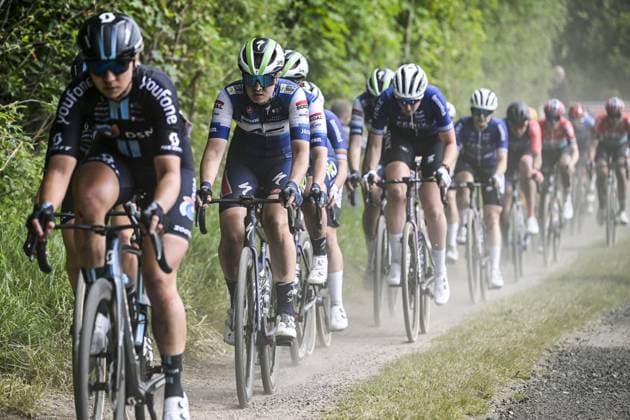 Sport Themen der Woche KW20 Dutch Ilse Pluimers of AG Insurance - Soudal Quick-Step team pictured in action during the Antwerp Port Epic Schaal Sels women s elite one day cycling race, 123km in and around Antwerp, fifth race (5 10) in the Lotto Cycling Cup, Sunday 21 May 2023. TOM GOYVAERTS TomxGoyvaerts  x67654235x