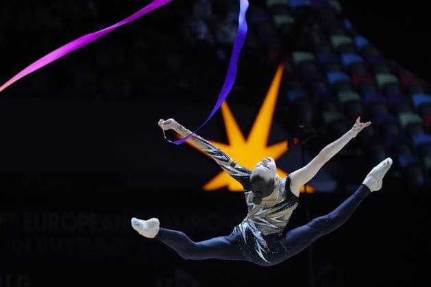 Sport Themen der Woche KW20 Sport Bilder des Tages Darja Varfolomeev, GER, during apparatus final at 2023 European Rhythmic gymnastics, Rhythmische Sportgymnastik, RSG championships in Baku; 21 05 2023; *** Darja Varfolomeev, GER, during apparatus final at 2023 European Rhythmic Gymnastics championships in Baku 21 05 2023 