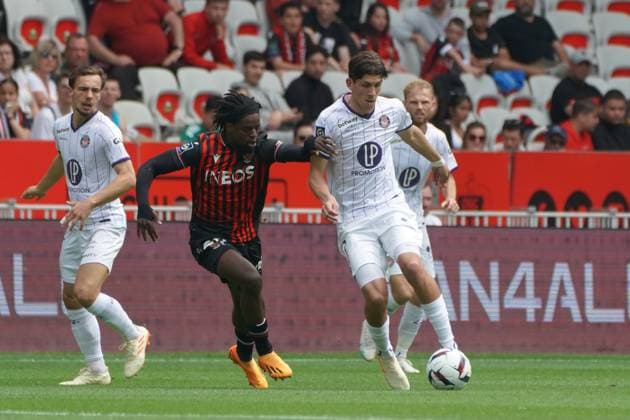 Jordan Lotomba (OGC Nice) FOOTBALL : OGC Nice vs Toulouse - Ligue 1 Uber Eats - Nice - 21 05 2023 NorbertScanella Panoramic 
