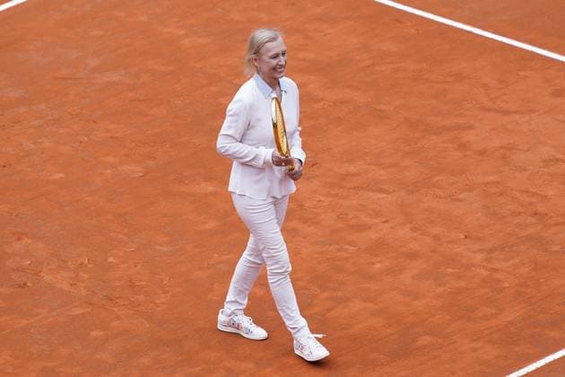Internazionali BNL D™Italia 2023 - Day Fourteen Former tennis player Martina Navratilova receives Golden Racket 2023 award during Day Fourteen of the Internazionali BNL D Italia 2023 at Foro Italico on May 21, 2023 in Rome, Italy Rome Rome Italy  Copyright: xGiuseppexMaffiax originalFilename:maffia-internaz230521_npU8g.jpg