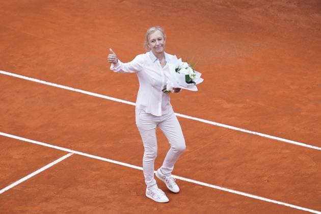 Internazionali BNL D™Italia 2023 - Day Fourteen Former tennis player Martina Navratilova receives Golden Racket 2023 award during Day Fourteen of the Internazionali BNL D Italia 2023 at Foro Italico on May 21, 2023 in Rome, Italy Rome Rome Italy  Copyright: xGiuseppexMaffiax originalFilename:maffia-internaz230521_npzgX.jpg