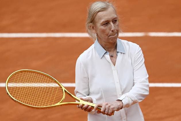 Martina Navratilova receives golden racket at the Internazionali BNL d Italia tennis tournament at Foro Italico in Rome, Italy on May 21th, 2023. antoniettaxbaldassarre
