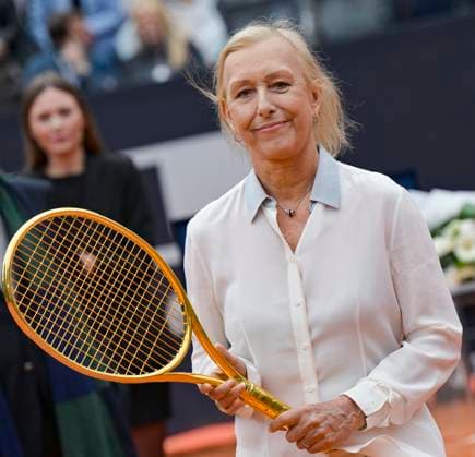 May 21, 2023, ROME: Former women s tennis champion Martina Navratilova receives the golden racket before the men s singles final match at the Italian Open tennis tournament in Rome, Italy, 21 May 2023. ANSA ETTORE FERRARI ROME - ZUMAa110 20230521_zaf_a110_046 Copyright: xEttorexFerrarix