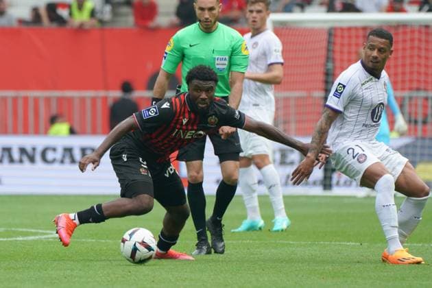 Terem Moffi (OGC Nice) FOOTBALL : OGC Nice vs Toulouse - Ligue 1 Uber Eats - Nice - 21 05 2023 NorbertScanella Panoramic 