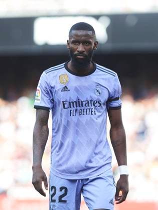 Spain, Valencia, 21.05.2023, Estadio de Mestalla, FC Valencia v Real Madrid - LaLiga Santander - Matchday 35, Antonio Rudiger (Real Madrid) looks on Valencia Estadio de Mestalla Spain