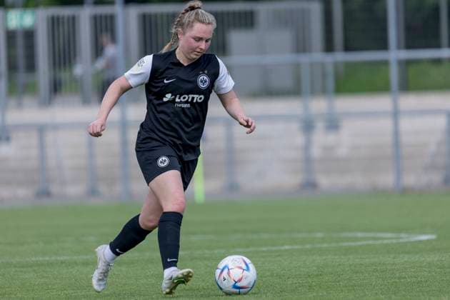 2. Frauen Bundesliga: Eintracht Frankfurt II - SC Freiburg I Madeleine Steck (Eintracht Frankfurt II 20), Eintracht Frankfurt II - SC Freiburg II, Frankfurt, Stadion am Brentanobad, 21.5.2023 Copyright: xBEAUTIFULxSPORTS Gawlikx