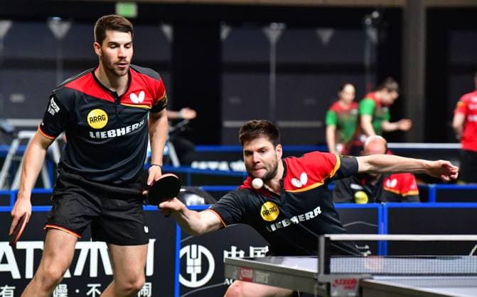 Sport Themen der Woche KW21 Sport Bilder des Tages Patrick FRANZISKA und Dimitrij OVTCHAROV, Deutschland, 1. FC Saarbrücken TT TTC Neu-Ulm, bei den Tischtennis-Weltmeisterschaften in Durban, Südafrika. Patrick FRANZISKA and Dimitrij OVTCHAROV, Germany, 1. FC Saarbrücken TT TTC Neu-Ulm, at the World Tabl Patrick FRANZISKA und Dimitrij OVTCHAROV, Deutschland, 1. FC Saarbrücken TT TTC Neu-Ulm, bei den Tischtennis-Weltmeisterschaften in Durban, Südafrika. Patrick FRANZISKA and Dimitrij OVTCHAROV, Germany, 1. FC Saarbrücken TT TTC Neu-Ulm, at the World Table tennis, Tischtennis Championships in Durban, South Africa. Durban ICC Durban, International Conven Südafrika, South Africa *** Patrick FRANZISKA and Dimitrij OVTCHAROV, Germany, 1 FC Saarbrücken TT TTC Neu Ulm, at the World Table Tennis Championships in Durban, South Africa Patrick FRANZISKA and Dimitrij OVTCHAROV, Germany, 1 FC Saarbrücken TT TTC Neu Ulm, at the World Tabl Patrick FRANZISKA and Dimitrij OVTCHAROV, Germany, 1 FC Saarbrücken TT TTC Neu Ulm, at the World Table Tennis Championships in Durban, South Africa Patrick FRANZISKA and Dimitrij OVTCHAROV, Germany, 1 FC Saarbrücken TT TTC Neu Ulm, at the World Table Tennis Championships in Durban, South Africa Durban ICC Durban, International Conven South Africa, South Africa
