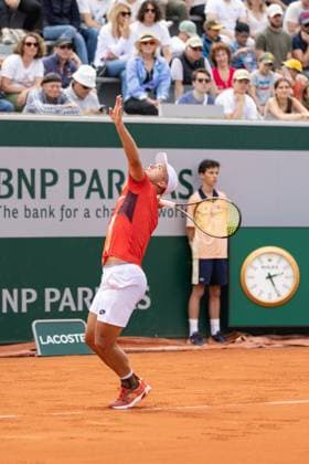 TENNIS - ATP, Tennis Herren French Open 2023 PARIS,FRANCE,22.MAY.23 - TENNIS - ATP World Tour, French Open, Roland Garros, Grand Slam, qualification. Image shows Enzo Couacaud (FRA).  GEPAxpictures xFrancoisxAsal
