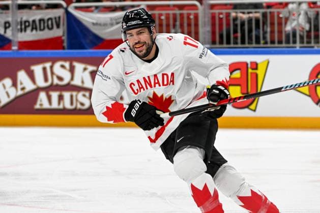 RIGA, LATVIA - MAY 22: Milan Lucic of Canada during the 2023 IIHF Ice hockey, Eishockey World Championship, WM, Weltmeisterschaft Finland - Latvia game between Canada and Norway at Arena Riga on May 22, 2023 in Riga, Latvia. Riga Arena Riga Latvia Copyright: xJustPictures.ch AndreaxBrancax