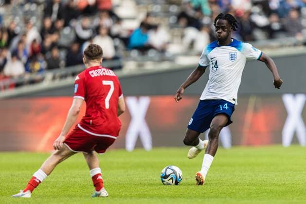 England v Tunisia U20 World Cup LA PLATA, BA - 22.05.2023: ENGLAND V TUNISIA U20 WORLD CUP - Darko GYABI of England, during the match between England and Tunisia at Estadio La Plata, in Argentina, for the group stage of the FIFA U-20 World Cup, this Monday (22). (Photo: Sporteo Fotoarena) x2376520x  Sporteo