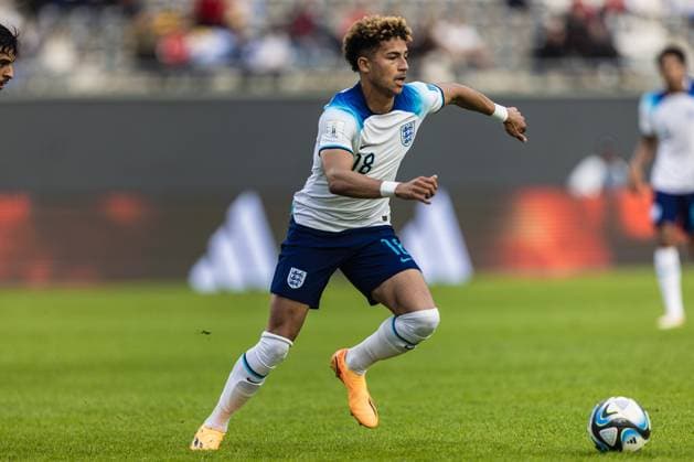 England v Tunisia U20 World Cup LA PLATA, BA - 22.05.2023: ENGLAND V TUNISIA U20 WORLD CUP - Mateo JOSEPH from England, during the match between England and Tunisia at Estadio La Plata, in Argentina, for the group stage of the FIFA U-20 World Cup, this Monday (22). (Photo: Sporteo Fotoarena) x2376521x  Sporteo