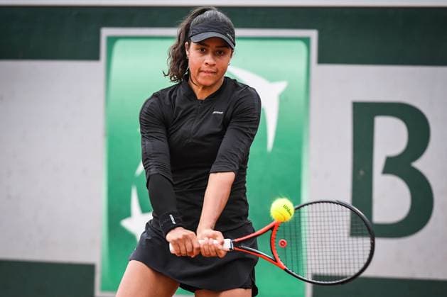 May 23, 2023, Paris, France, France: Emeline DARTRON of France during the second qualifying day of Roland-Garros 2023, French Open 2023, Grand Slam tennis tournament at the Roland-Garros Stadium on May 23, 2023 in Paris, France. Paris France - ZUMAm308 20230523_zsp_m308_003 Copyright: xMatthieuxMirvillex