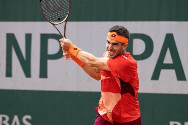 TENNIS - ATP, Tennis Herren French Open 2023 PARIS,FRANCE,23.MAY.23 - TENNIS - ATP World Tour, French Open, Roland Garros, Grand Slam, qualification. Image shows Image shows Franco Agamenone (ITA).  GEPAxpictures xFrancoisxAsal