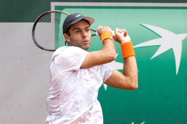 TENNIS - ATP, Tennis Herren French Open 2023 PARIS,FRANCE,23.MAY.23 - TENNIS - ATP World Tour, French Open, Roland Garros, Grand Slam, qualification. Image shows Image shows Facundo Diaz Acosta (ARG).  GEPAxpictures xFrancoisxAsal