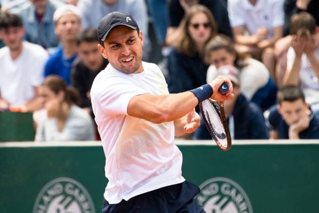 TENNIS - ATP, Tennis Herren French Open 2023 PARIS,FRANCE,23.MAY.23 - TENNIS - ATP World Tour, French Open, Roland Garros, Grand Slam, qualification. Image shows Aslan Karatsev ( ).  GEPAxpictures xFrancoisxAsal