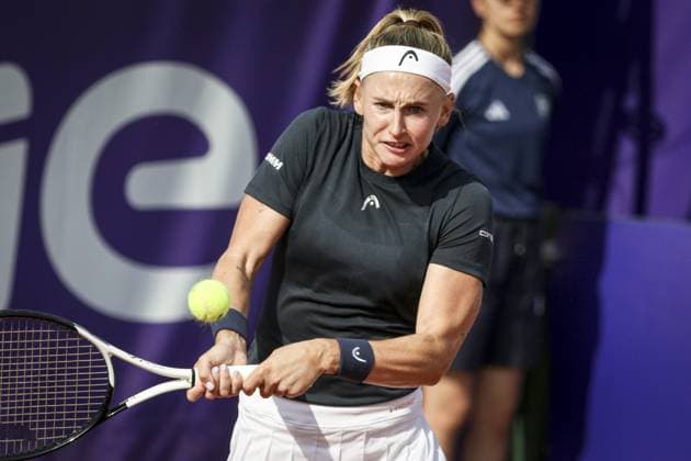 Tennis : Internationaux de Strasbourg 2023 - France -Jil Teichmann - Suisse Tennis : Internationaux de Strasbourg 2023 - France - 23 05 23 ElyxandroCegarra Panoramic 