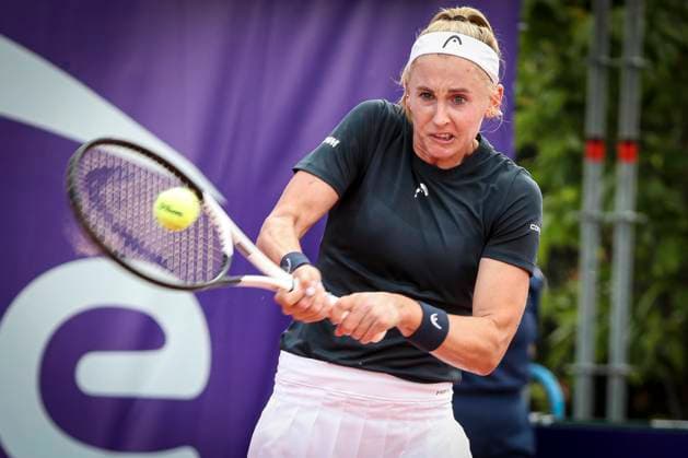Tennis : Internationaux de Strasbourg 2023 - France -Jil Teichmann - Suisse Tennis : Internationaux de Strasbourg 2023 - France - 23 05 23 ElyxandroCegarra Panoramic 