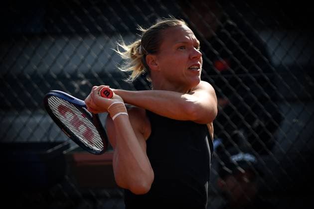 Tennis : Internationaux de Strasbourg 2023 - France - Double Angelina Gabueva- Kaia Kanepi - Estoni Tennis : Internationaux de Strasbourg 2023 - France - 23 05 23 ChrysleneCaillaud Panoramic 