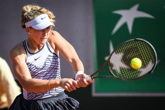 May 24, 2023, Paris, France, France: Mirra ANDREEVA of Russia during the third qualifying day of Roland-Garros 2023, French Open 2023, Grand Slam tennis tournament at the Roland-Garros Stadium on May 24, 2023 in Paris, France. Paris France - ZUMAm308 20230524_zsp_m308_002 Copyright: xMatthieuxMirvillex