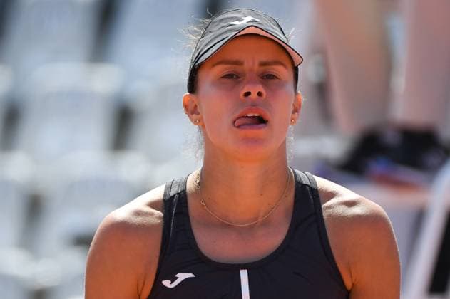Tennis : Internationaux de Strasbourg 2023 - France - Magda Linette - Pologne Tennis : Internationaux de Strasbourg 2023 - France - 24 05 23 ChrysleneCaillaud Panoramic 