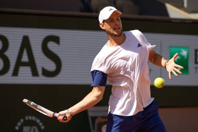 TENNIS - ATP, Tennis Herren French Open 2023 PARIS,FRANCE,24.MAY.23 - TENNIS - ATP World Tour, French Open, Roland Garros, Grand Slam, training. Image shows Dominic Thiem (AUT).  GEPAxpictures xFrancoisxAsal