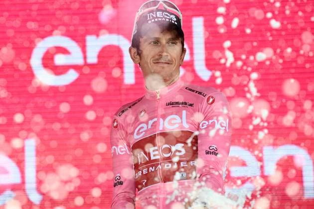 Foto Massimo Paolone LaPresse 24 Maggio 2023 Caorle - Italia - Ciclismo - Giro d& x2019;Italia 2023 - Edizione 106 - Tappa 17 - da Pergine Valsugana a Caorle. Nella foto: THOMAS Geraint (GBR) INEOS GRENADIERS Maglia Rosa May 24, 2023 Caorle - Italy - Sport Cycling - Giro d& x2019;Italia 2023 - 106th Edition - Stage 17 - From Pergine Valsugana to Caorle. In the pic: THOMAS Geraint (GBR) INEOS GRENADIERS Pink Jersey  Copyright: xMassimoxPaolonex xLaPressex