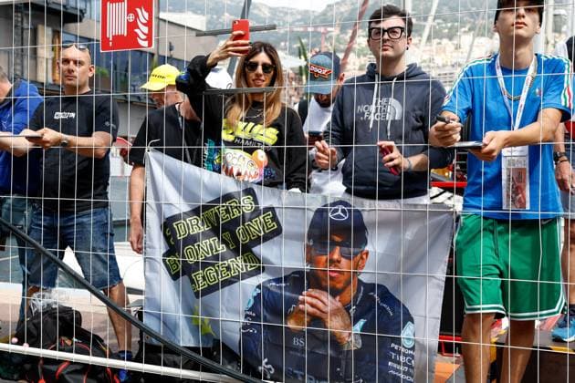 Fans of 44 Lewis Hamilton (GBR, Mercedes-AMG Petronas F1 Team), F1 Grand Prix of Monaco at Circuit de Monaco on May 25, 2023 in Monte-Carlo, Monaco. (Photo by HOCH ZWEI) Monte-Carlo Monaco