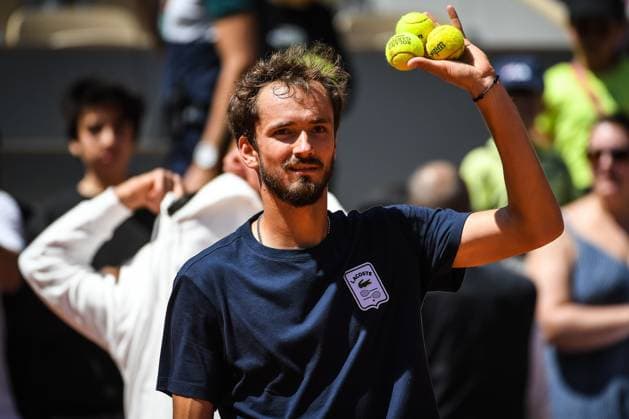 May 25, 2023, Paris, France, France: Daniil MEDVEDEV of Russia during a training session of Roland-Garros 2023, French Open 2023, Grand Slam tennis tournament at the Roland-Garros Stadium on May 25, 2023 in Paris, France. Paris France - ZUMAm308 20230525_zsp_m308_009 Copyright: xMatthieuxMirvillex