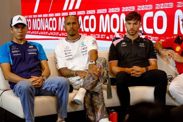 23 Alexander Albon (THA, Williams Racing), 44 Lewis Hamilton (GBR, Mercedes-AMG Petronas F1 Team), 10 Pierre Gasly (FRA, BWT Alpine F1 Team), F1 Grand Prix of Monaco at Circuit de Monaco on May 25, 2023 in Monte-Carlo, Monaco. (Photo by HOCH ZWEI) Monte-Carlo Monaco