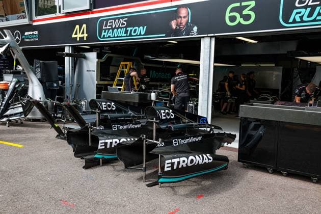 Mercedes-AMG F1 W14 E Performance, F1 Grand Prix of Monaco at Circuit de Monaco on May 25, 2023 in Monte-Carlo, Monaco. (Photo by HOCH ZWEI) Monte-Carlo Monaco