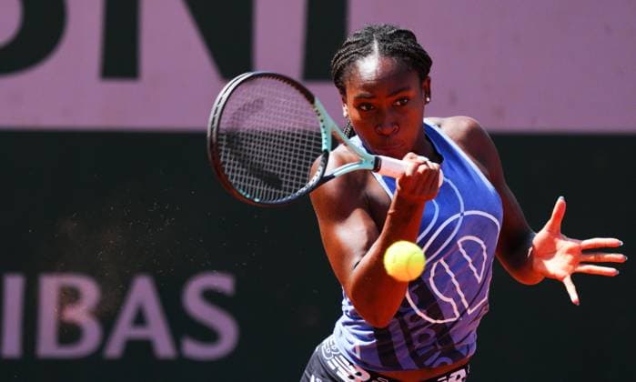 Mandatory Credit: Photo by Javier Garcia Shutterstock (13925663ad) Coco Gauff practices French Open Tennis, Friday Qualifying and Previews, Roland Garros, Paris, France - 26 May 2023 French Open Tennis, Friday Qualifying and Previews, Roland Garros, Paris, France - 26 May 2023  Copyright: xJavierxGarcia Shutterstockx 13925663ad