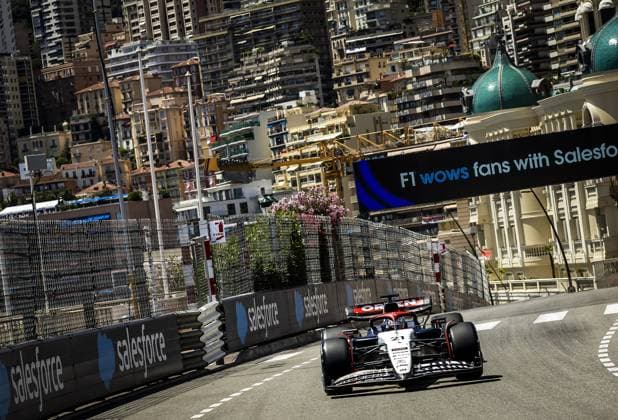 MONACO - Nyck de Vries (AlphaTauri) during the 1st free practice for the Grand Prix of Monaco. ANP REMKO DE WAAL F1 Grand Prix of Monaco - Practice 2023 xVIxANPxSportx xxANPxIVx 470245825 originalFilename: 470245825.jpg