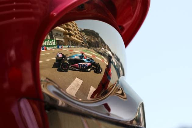 F1 Grand Prix Of Monaco Practice 1 Esteban Ocon of Alpine reflects on a helmet of a fire fighter during first practice ahead of the Formula 1 Grand Prix of Monaco at Circuit de Monaco in Monaco on May 26, 2023. Monaco Monaco  Copyright: xJakubxPorzyckix originalFilename:porzycki-f1grandp230526_npyU4.jpg
