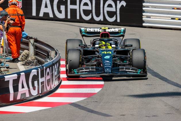 Lewis Hamilton (Mercedes AMG Petronas Motorsport) mit seinem Auto auf der Strecke, Grosser Preis von Monaco, Motorsport, Formel 1, Saison 2023, 26.05.2023 Grosser Preis von Monaco, Motorsport, Formel 1, Saison 2023, 26.05.2023 Copyright: xEibner-Pressefoto AlexanderxNeisx EP_ANS