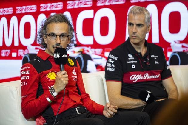 MEKIES Laurent (fra), Racing Director of the Scuderia Ferrari, portrait, press conference, PK, Pressekonferenz during the Formula 1 Grand Prix de Monaco 2023, 6th round of the 2023 Formula One World Championship, WM, Weltmeisterschaft from May 26 to 28, 2023 on the Circuit de Monaco, in Monaco - F1 - MONACO GRAND PRIX 2023 DPPI Panoramic 00123012__DE_2553
